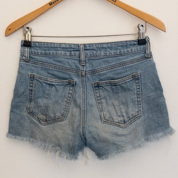 Prosperity Denim Shorts Size 25 Blue Distressed Frayed Hem Cutoff Jean Shorts - Picture 2 of 4